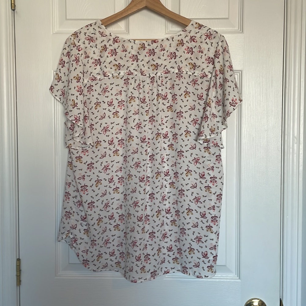 LOFT flutter sleeve blouse - Picture 10 of 11